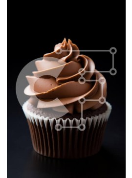 Σετ των 2 Intra Συλλεκτικό Ξύλινο Παζλ Plywood  4mm - Cupcake σοκολάτας με στροβιλισμένο πάγωμα Σε Ξύλινο Κουτί - Διαστάσεις: 10x10 cm – 25 κομμάτια