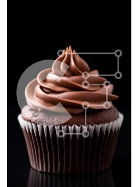 Σετ των 2 Intra Συλλεκτικό Ξύλινο Παζλ Plywood  4mm - Cupcake σοκολάτας με στροβιλισμένο πάγωμα Σε Ξύλινο Κουτί - Διαστάσεις: 10x10 cm – 25 κομμάτια