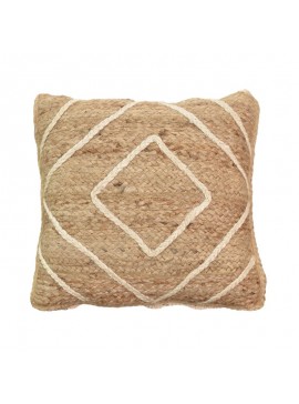 Μαξιλάρι Teddiens Inart φυσικό 100% γιούτα 45x45x2.5εκ
