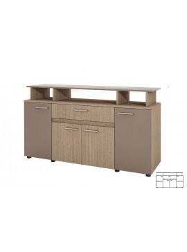 Τουαλέτα 1213056 Μόκα, 154x43x85, Genomax GenomCITY3056MOKA
