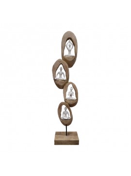 Επιτραπέζιο διακοσμητικό Yove Inart φυσικό μάνγκο ξύλο-μέταλλο 18x9x69εκ