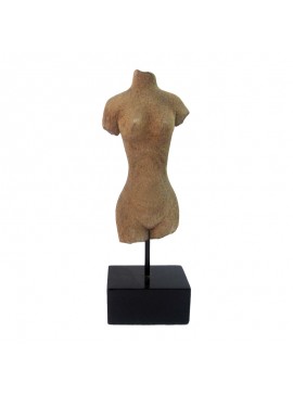 Επιτραπέζιο διακοσμητικό Physio Inart φυσικό μάνγκο ξύλο-μέταλλο 14.5x9x38.5εκ