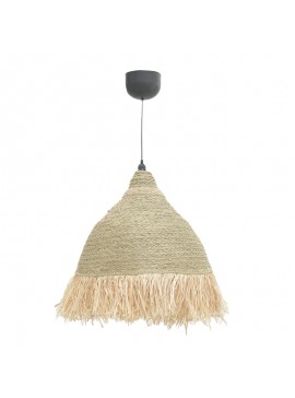 Φωτιστικό οροφής Boher Inart seagrass σε φυσική απόχρωση Φ60x99εκ