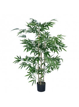 Διακοσμητικό φυτό Bamboo σε γλάστρα Inart πράσινο pp Υ130εκ