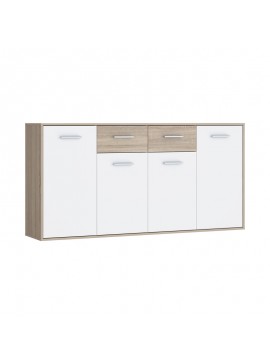 Intrahome Μπουφές Drepen Intrahome μελαμίνη σε λευκό και sonoma χρώμα 162.3x34.2x81.7εκ | SKU: INTRAPA-429111133