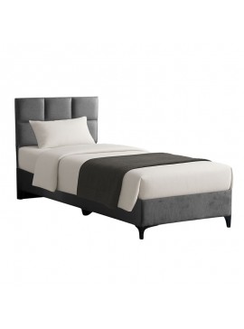 Intrahome Κρεβάτι Melei Intrahome ύφασμα σε ανθρακί απόχρωση 90x200εκ | SKU: INTRAPA-434111132