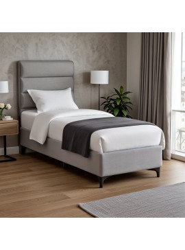 Κρεβάτι Lyen Intrahome ύφασμα σε γκρι απόχρωση 90x200εκ INTRAPA-434111137