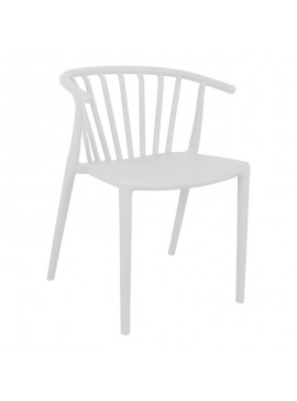 Πολυθρόνα Zelma pakoworld pp σε λευκή απόχρωση 55x53x73εκ