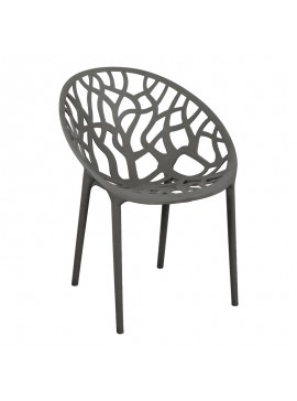 Πολυθρόνα Daren pakoworld pp σε ανθρακί απόχρωση 59x60x79,5εκ