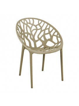 Πολυθρόνα Daren pakoworld pp σε cappuccino απόχρωση 59x60x79,5εκ