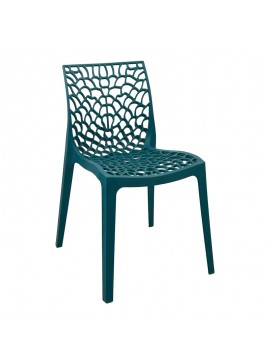 Καρέκλα στοιβαζόμενη Hush pakoworld pp σε μπλε απόχρωση 41x53x80.5εκ