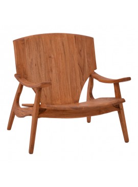 Πολυθρόνα Brazin pakoworld φυσικό teak ξύλο 67x76x78.5εκ