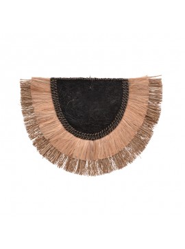 Διακοσμητικό τοίχου Pedrine Inart seagrass-abaca σε φυσικό χρώμα 85x60x6εκ