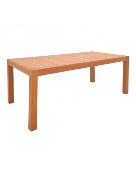 Τραπέζι Vocaly pakoworld teak ξύλο σε φυσική απόχρωση 200x100x75εκ