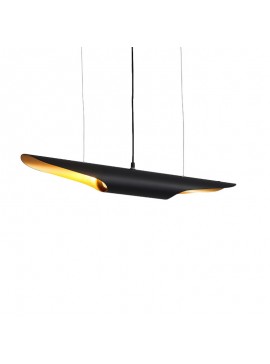 Φωτιστικό οροφής Gikline pakoworld μαύρο-χρυσό μέταλλο Φ60x6εκ