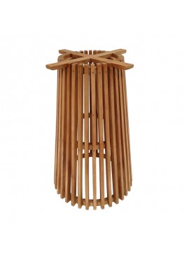 Βάση τραπεζιού μπαρ εσωτερικού χώρου Galy pakoworld mindi ξύλο σε φυσική απόχρωση Φ60x90εκ