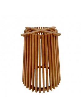 Βάση τραπεζιού εσωτερικού χώρου Galy pakoworld mindi ξύλο σε φυσική απόχρωση Φ60x75εκ