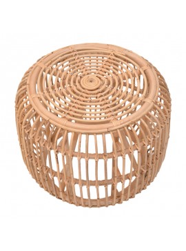 Σκαμπό Temo Intrahome rattan σε φυσική απόχρωση Φ60x46εκ INTRAPA-455111121