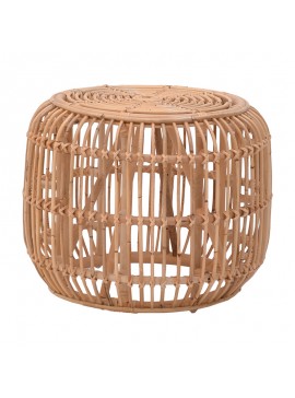 Σκαμπό Rajesty pakoworld rattan σε φυσική απόχρωση Φ60x46εκ