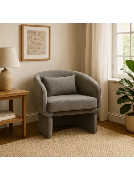 Πολυθρόνα Laon Intrahome ύφασμα σε γκρι απόχρωση 69x65x79εκ INTRAPA-461111114