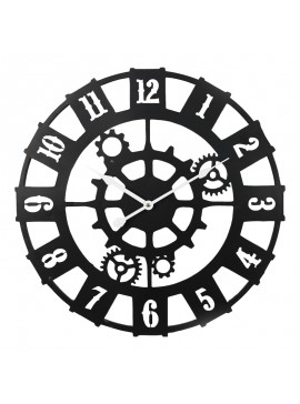 Ρολόι τοίχου Idanst Inart μέταλλο σε μάυρη απόχρωση 47x2x47εκ