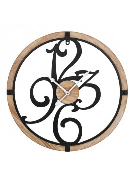 Ρολόι τοίχου Confu Inart μέταλλο σε μαύρη απόχρωση 50x2.5x50εκ