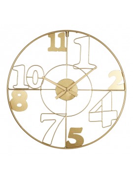 Ρολόι τοίχου Hugo Inart μέταλλο σε χρυσή απόχρωση 60x3x60εκ