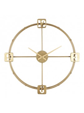 Ρολόι τοίχου Hunga Inart μέταλλο σε χρυσή απόχρωση 60x7.5x60εκ
