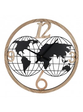 Ρολόι τοίχου Woglo Inart μέταλλο σε μαύρη απόχρωση 60x3x60εκ