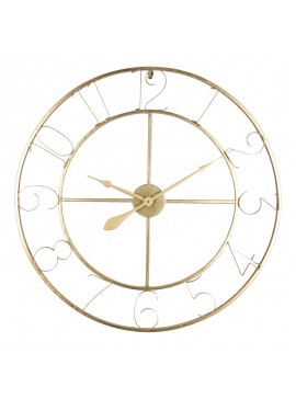 Ρολόι τοίχου Compa Inart μέταλλο σε χρυσή απόχρωση 80x3x80εκ