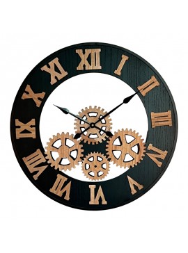 Ρολόι τοίχου Graniz Inart μέταλλο σε μαύρη απόχρωση 60x3x60εκ