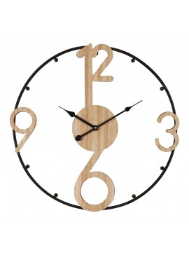 Ρολόι τοίχου Broda Inart μέταλλο σε μαύρη απόχρωση 50x3x50εκ