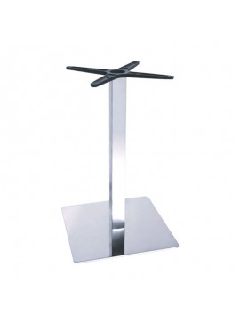 Βάση τραπεζιού Galax pakoworld αλουμινίου σε ασημί απόχρωση 45x45x72εκ