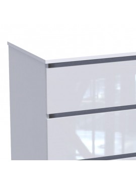 Συρταριέρα Reke Intrahome mdf σε λευκη glossy απόχρωση 90x47x101εκ INTRAPA-472111157
