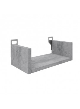 Ραφιέρα τοίχου Derva pakoworld σε cement γκρι απόχρωση 30x15x10cm