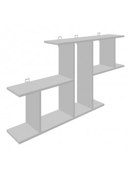 Ραφιέρα τοίχου Vertoura pakoworld σε λευκή απόχρωση 116x18.5x60cm