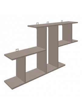 Ραφιέρα τοίχου Vertoura pakoworld σε μόκα απόχρωση 116x18.5x60cm