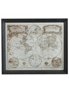 Artekko Mirrored Πίνακας/Καθρέφτης Χάρτης MDF/Γυαλί Μαύρος (125,5x6.6 105.4)cm Artekko 36129