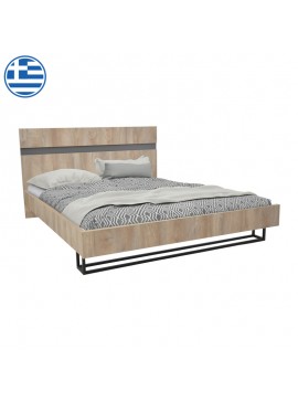Intrahome Κρεβάτι διπλό Elencia Intrahome σε oak με γκρι απόχρωση 160x200εκ | SKU: INTRAPA-473111114
