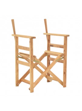Σκελετός πολυθρόνας σκηνοθέτη Kompa pakoworld μασίφ ξύλο οξιάς σε φυσική απόχρωση 56.5x54x88εκ