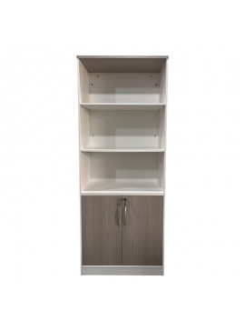 Βιβλιοθήκη γραφείου Armadi pakoworld σε sonoma-λευκή απόχρωση 80x40x200εκ
