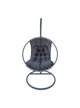 Κούνια φωλιά με βάση Makito pakoworld μέταλλο-pvc σε γκρι απόχρωση 100x105x195εκ