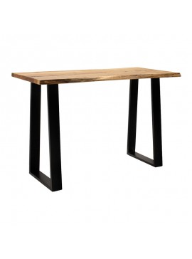 Intrahome Κονσόλα SIERRARA Intrahome μασίφ ξύλο ακακίας πάχους 3.7-4εκ σε φυσική απόχρωση με μαύρα μεταλλικά πόδια 120x45x78εκ | SKU: INTRAPA-483111122