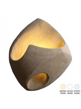 Φωτιστικό τοίχου-απλίκα Berzea pakoworld G4 led σε κρεμ απόχρωση 25x9x22εκ