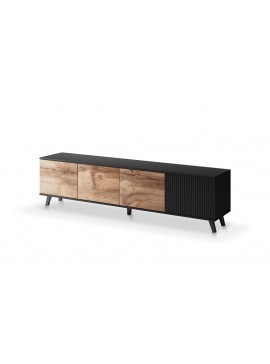 RANDOM RTV-3 TV-stand, color: wotan oak/black DIOMMI V-PL-RANDOM-RTV-3 DIOMMI-60-22657
