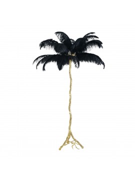 Artekko Exotic Φωτιστικό Επιδαπέδιο με Μαύρα Φτερά Μέταλλο Χρυσό Artekko 45714CE-BLAC