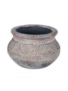 Artekko Pot Κασπώ από Τερακότα σε Γκρι Πατίνα (21x21x15)cm Artekko 460165