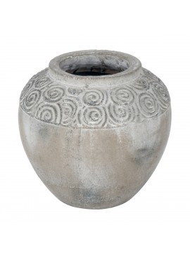 Artekko Pot Κασπώ από Τερακότα σε Γκρι Πατίνα (21x21x19.5)cm Artekko 460167
