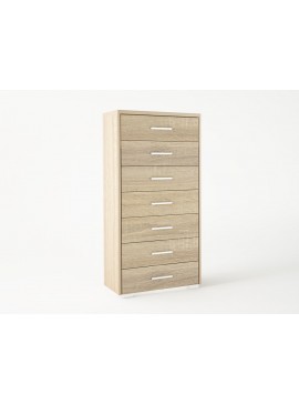 Συρτεριέρα με 7 συρτάρια σε χρώμα δρυς 60x45x123  SB 6-DRYS