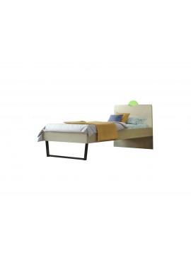 Παιδικό κρεβάτι "ΑΝΑΤΟΛΗ" ημίδιπλο σε χρώμα δρυς-λαχανί 110x190  SB 95C-LAXANI